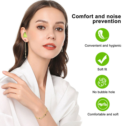 Nozibye Ultra Soft Foam Earplugs, 60 Pieces (30 Pairs) - 38dB SNR Noise Cancelling Ear Plugs for Sleeping, Shooting, Snoring, Studying, Concerts, Work, Loud Sound Reduction