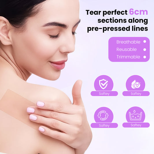 Nozibye Medical Grade Silicone Scar Sheets & Tape Roll for Keloids & Old Scars - Perforated Strips Every 6cm, No Scissors Needed | 4x300cm Large Roll | Reusable & Washable | Fades C-Section, Surgery, Burn, Acne Scars