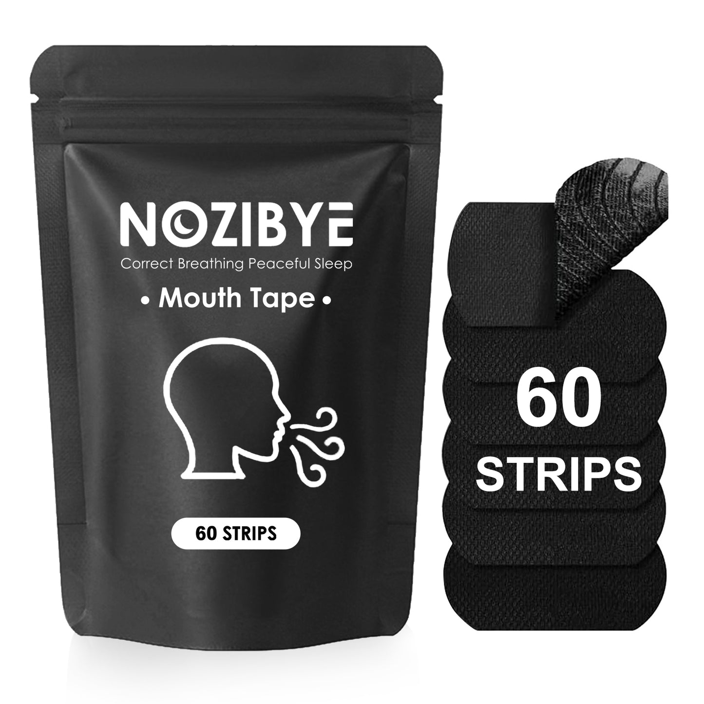 Premium Mouth Tape for Sleeping - 60 Pcs Cotton Gentle Hypoallergenic Mouth Tape, Anti-Snore Mouth Breathing Tape for Women and Men
