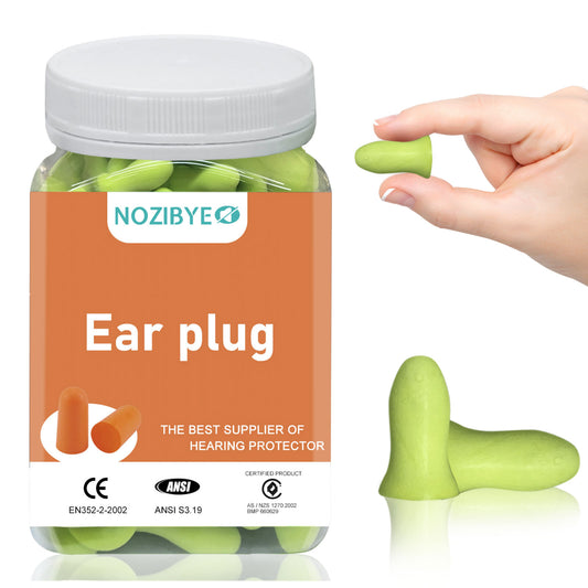Nozibye Ultra Soft Foam Earplugs, 60 Pieces (30 Pairs) - 38dB SNR Noise Cancelling Ear Plugs for Sleeping, Shooting, Snoring, Studying, Concerts, Work, Loud Sound Reduction