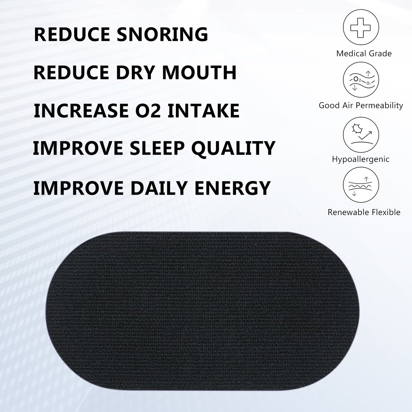 Premium Mouth Tape for Sleeping - 60 Pcs Cotton Gentle Hypoallergenic Mouth Tape, Anti-Snore Mouth Breathing Tape for Women and Men