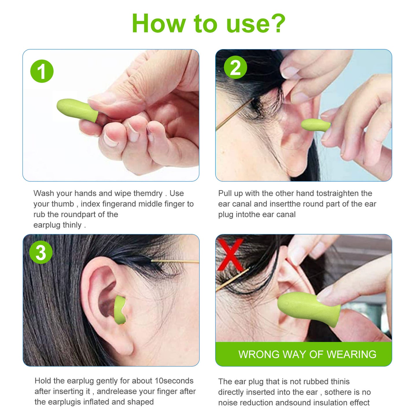 Nozibye Ultra Soft Foam Earplugs, 60 Pieces (30 Pairs) - 38dB SNR Noise Cancelling Ear Plugs for Sleeping, Shooting, Snoring, Studying, Concerts, Work, Loud Sound Reduction